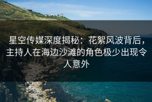 星空传媒深度揭秘：花絮风波背后，主持人在海边沙滩的角色极少出现令人意外