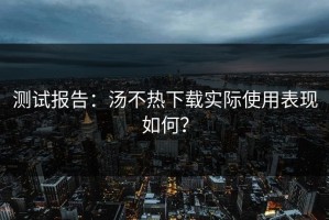 测试报告：汤不热下载实际使用表现如何？