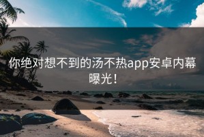 你绝对想不到的汤不热app安卓内幕曝光！