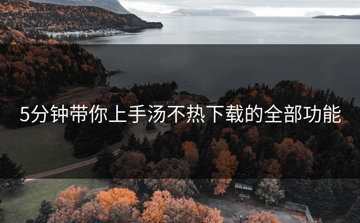 5分钟带你上手汤不热下载的全部功能